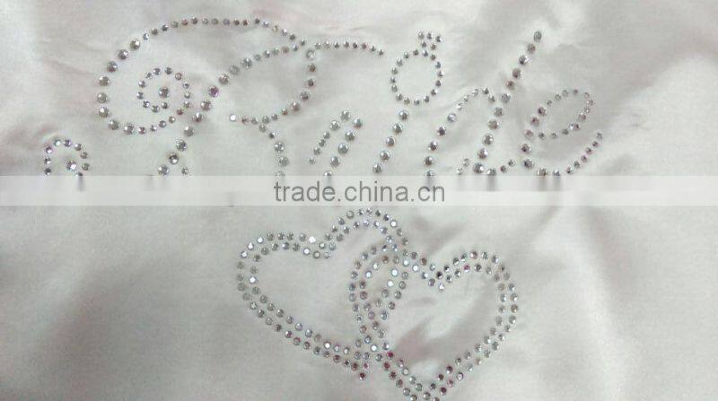 2902 Wedding Rhinestone Bride Robe silky satin bride bridesmaid robe gown