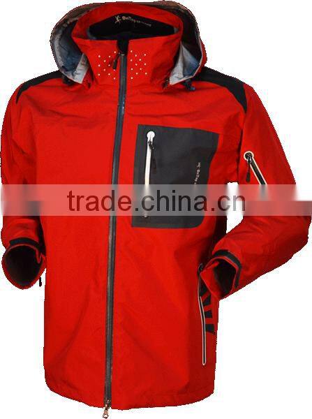 Mens Good Designed 3 Layers Bonded Waterproof Softshell Jacket