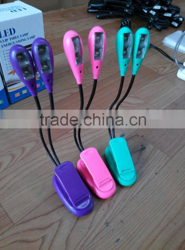 2014 New 10pcs of leds led computer reading lamp & flip clip flexible usb snake reading light