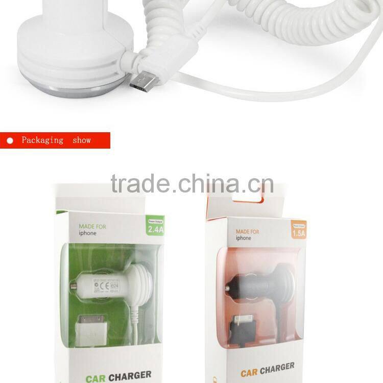 Blue LED lights intelligent fashion more interface spring line car charger