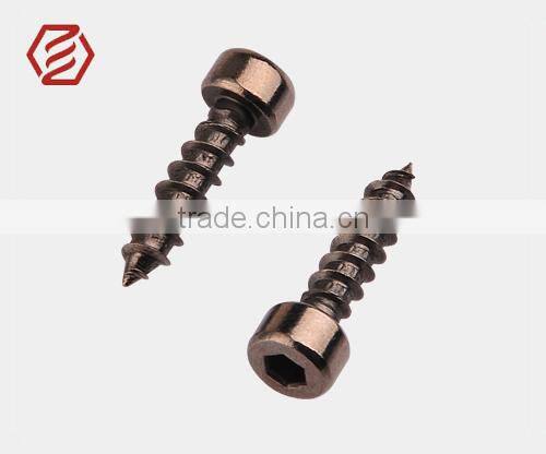 Ni plated hex drive steel plastic tapping screw for switch