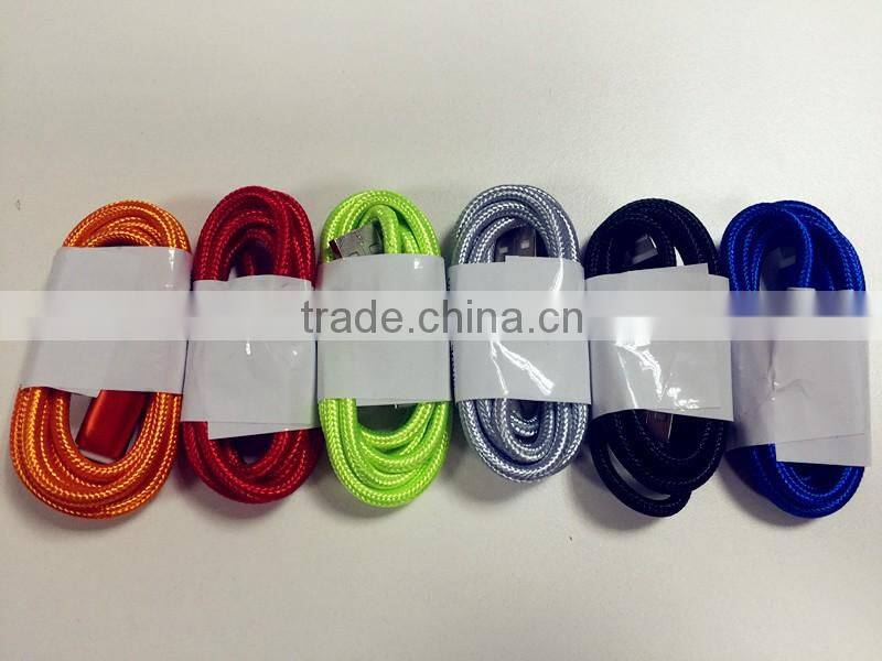 New Design micro USB Data Charging Cable For Android USB Cord Braided nylon data cable