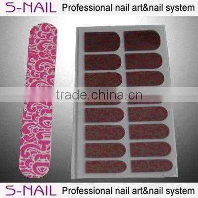 2016 cheapest nail files,nail file and sticker kit,nail sticker and file set wholesale