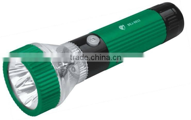 4+4 LED Plastic Rechargeable Flashlight