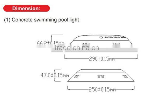 IP68 RGB 18W New LED Swimming Vinyl Pool Light for Different Pool / vinyl pool
