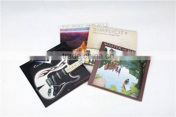 2014 elegant fancy paper high quality monthly table wall digital calendar printing