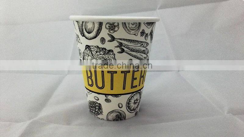 Promotional logo print disposable paper cup