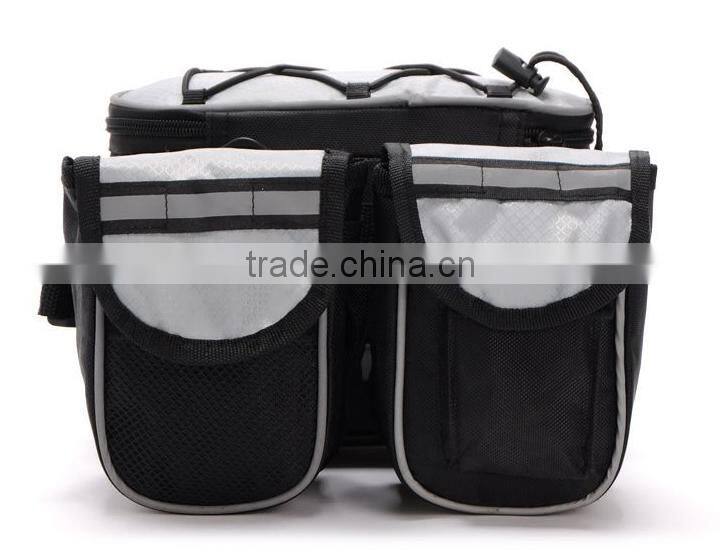 Bicycle Multi-function Frame Top Tube Pannier Bag with Rainproof Cover