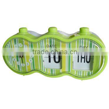 Fashion Plastic Table Desk Alarm Calendar Quartz Clock RD9857