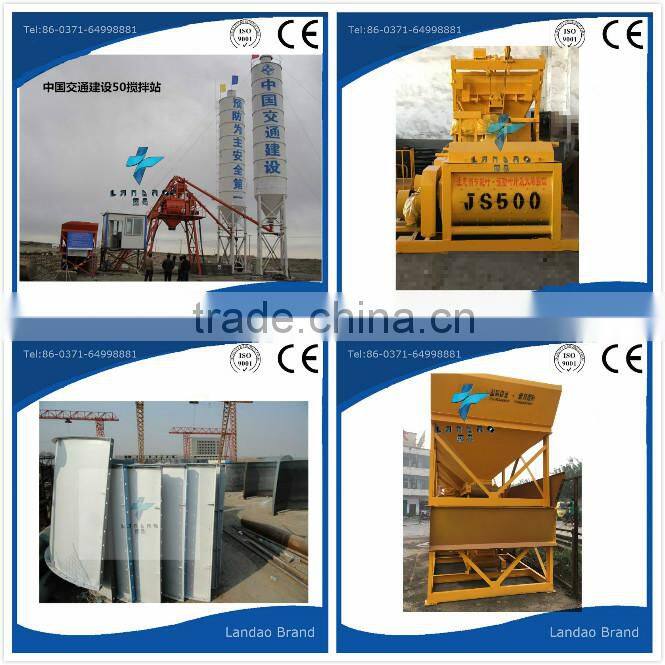 Reliable mini compact 35m3/h concrete batching plant with bucket loading