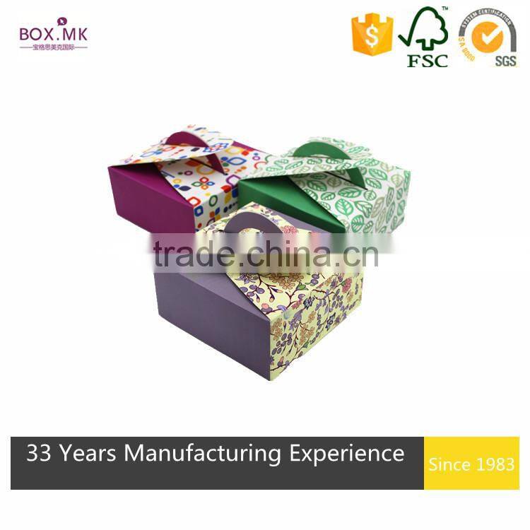 Recycled Green Square Food Kraft Cookie Boxes