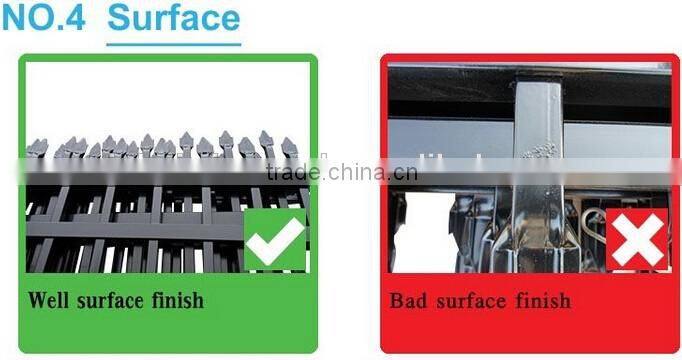 Factory direct sale powder coated Used steel tube Wrought Iron Fence