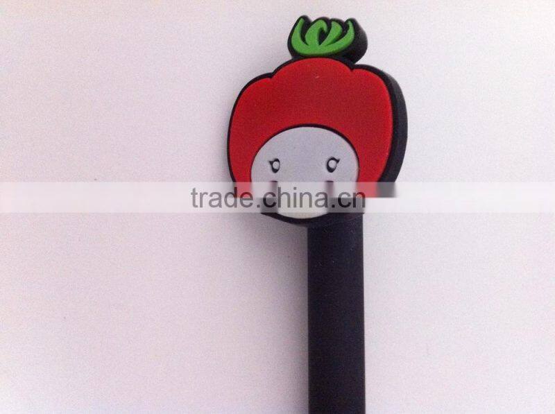 Cute Tomato Plastic Soft PVC Pencil Topper