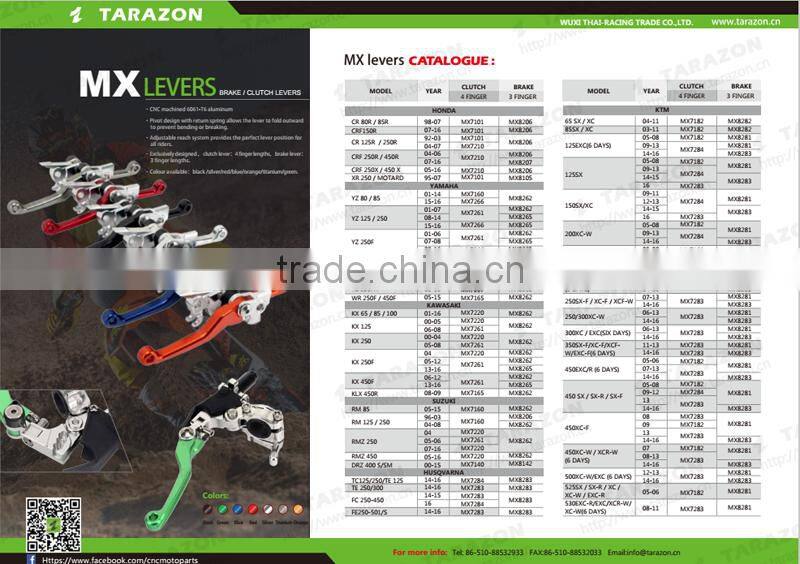 TARAZON brand CNC brake clutch lever for dirt bike