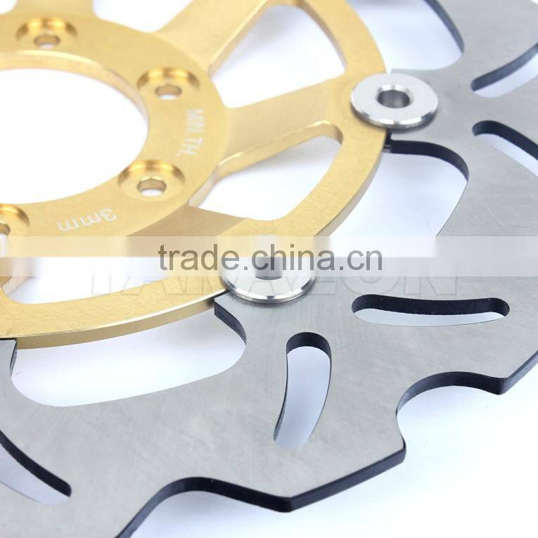 Street bike aluminum alloy motorcycle wave floating brake disc rotor