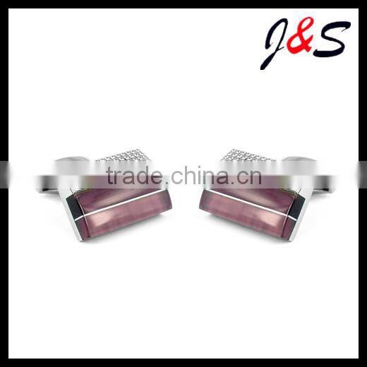 wholesales stainless steel cufflinks with color stone781B