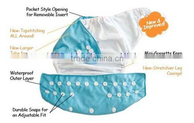 2016 New color design cartoon printed pocket baby cloth diapers washable reusable soft waterproof