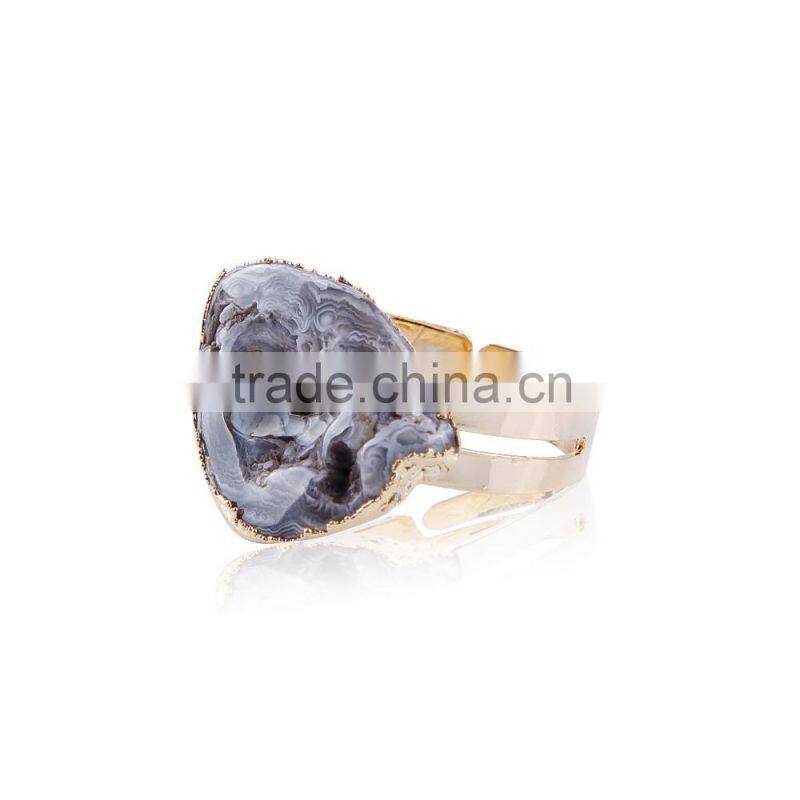 New design!!Natural Crystal Quartz Druzy Ring natural gemstone ring