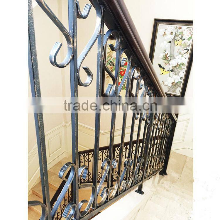 Top-selling wrought iron outdoor handrails for steps and black stair railing outdoor on alibaba online shopping