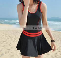 BSC110 New women fashion tight one piece pure skirt bikini swimwear