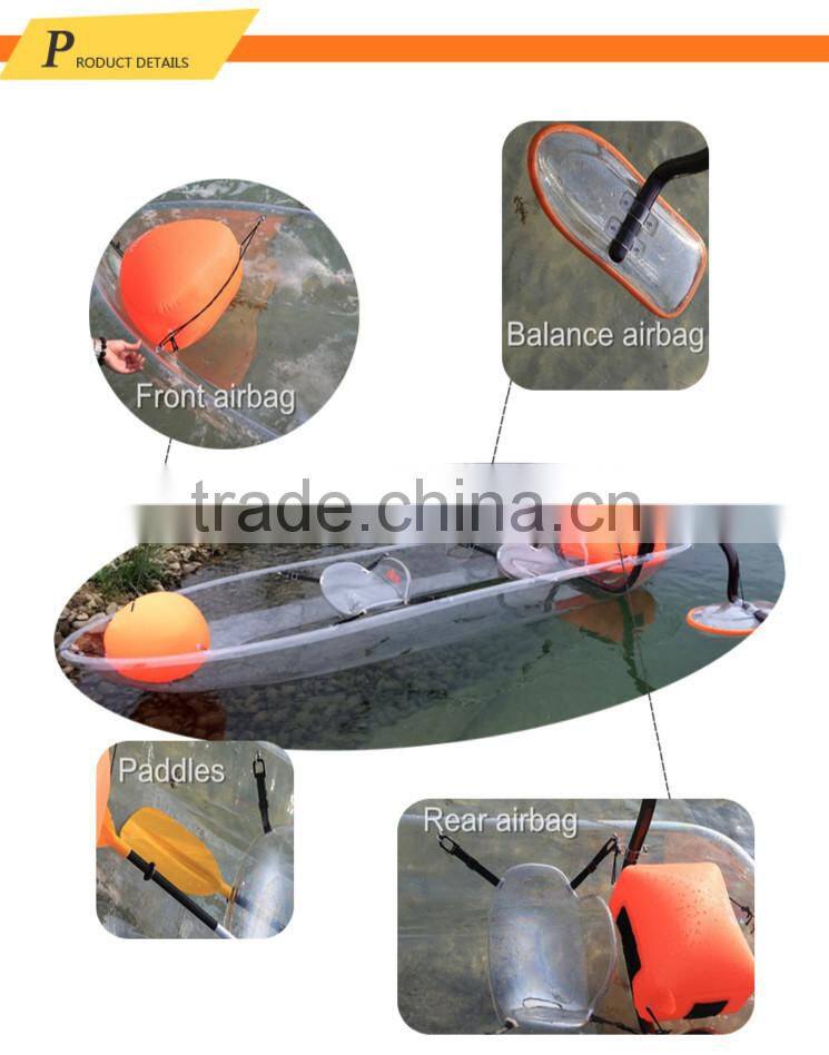 JIASIDA new product transparent Polycarbonate Kayak
