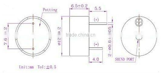 Sell fast magnetic Buzzer(internal drived type)(RHOS)