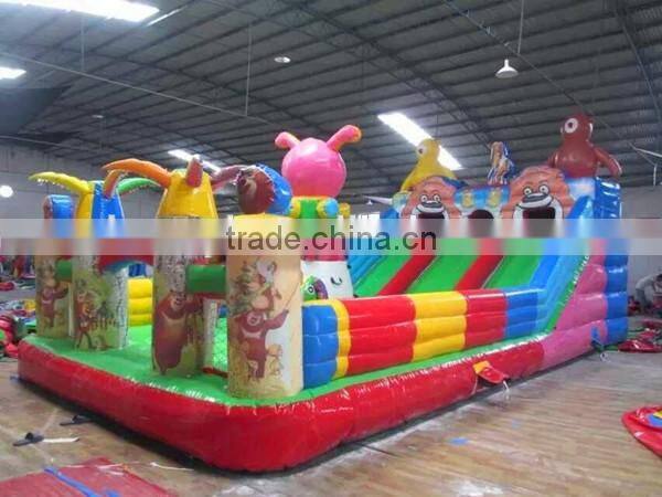 Most Popular and Super Attractive Inflatable bouncy castle with slide , inflable bouner , inflatable combo