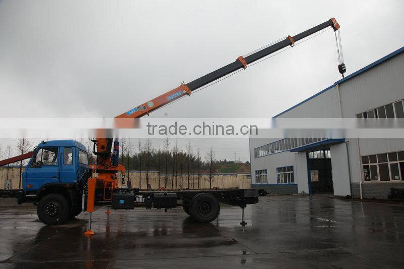 8 ton at 2.5m, truck mounted crane, SQ8S4, best Telescoping Boom Truck Mounted Crane 8 ton.