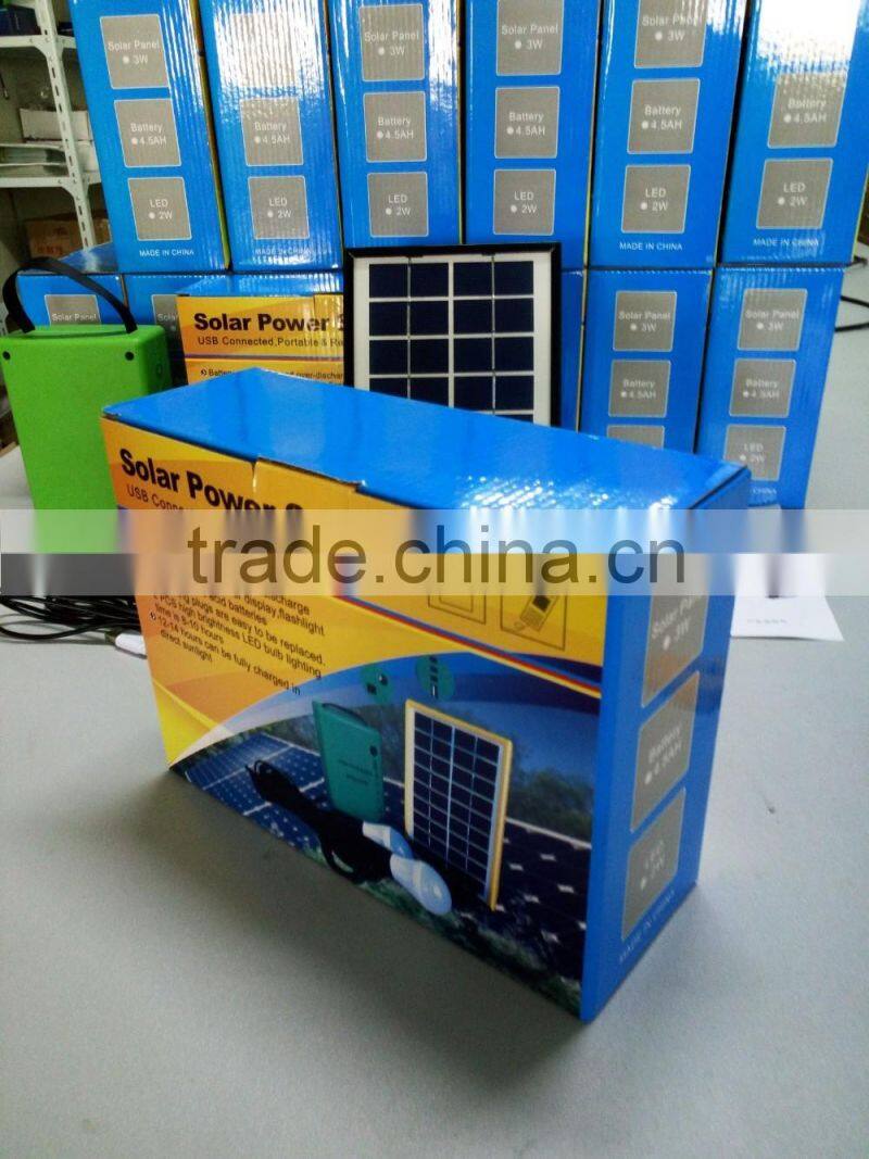 small solar home system 3w solar panel kits