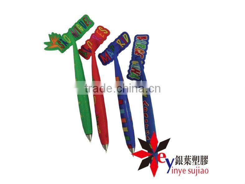 Green soft pvc magnet pen for stationery