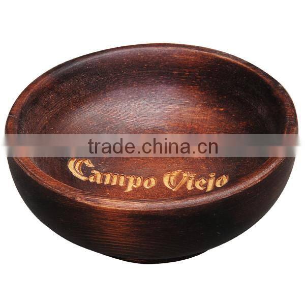 High quality natural pine carved handicraft eco friendly custom wooden bowl