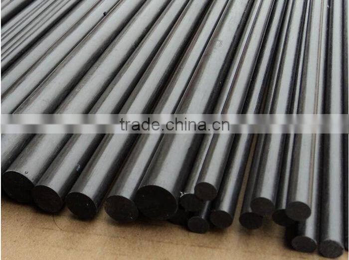 China supply top quality high strength flexible carbon fiber rod for sale with low price