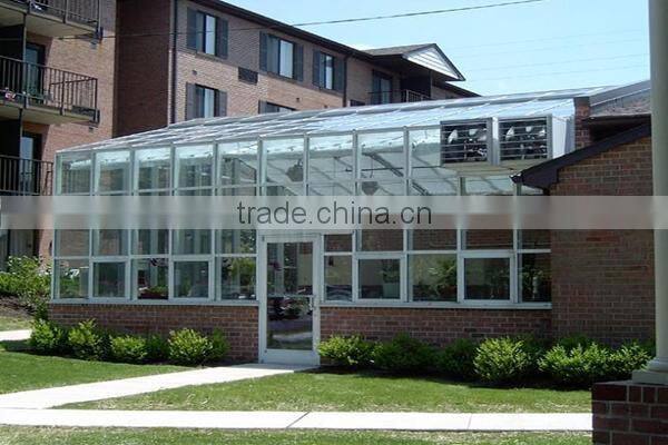 aluminium glass sunshine hut bulit in garden house