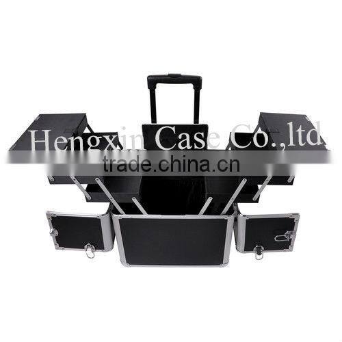 Aluminum beauty makeup cosmetics case box, cosmetic trolley case