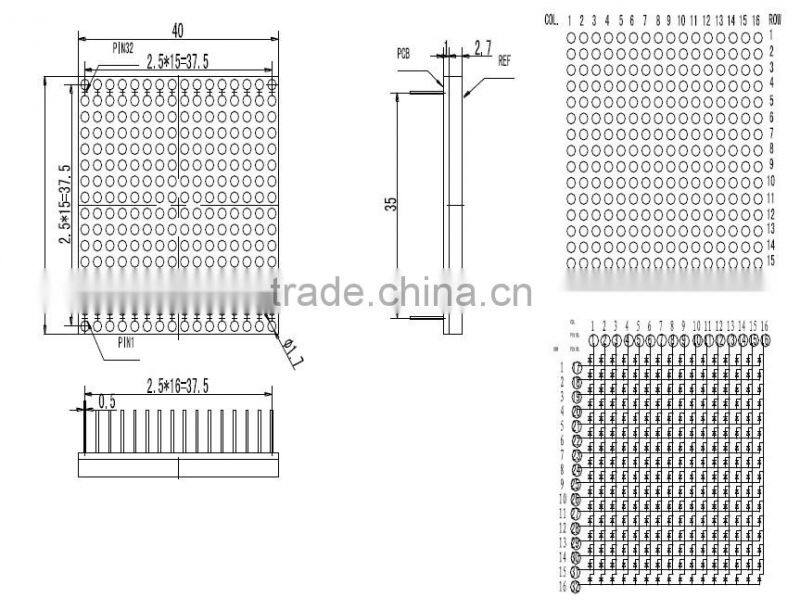16x16 dot matrix DISPLAY-ARKLED