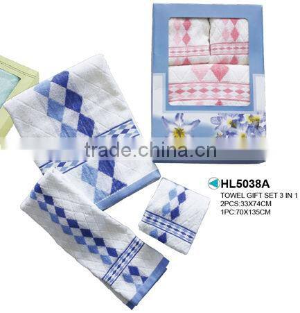super quality HL5038A Baby towel gift set 3 in 1