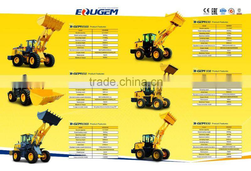 price GEM wheel loader zl30 with woodworking equipment