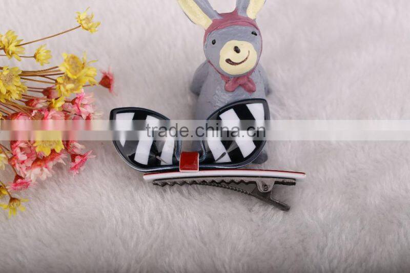 wholesale fancy colorful bow hair clip girls Alilgator Clip kids hair accessories