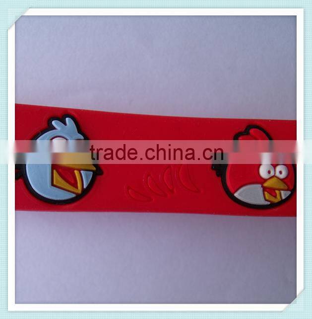 new products-cartoon soft pvc rubber bracelet for kids gifts