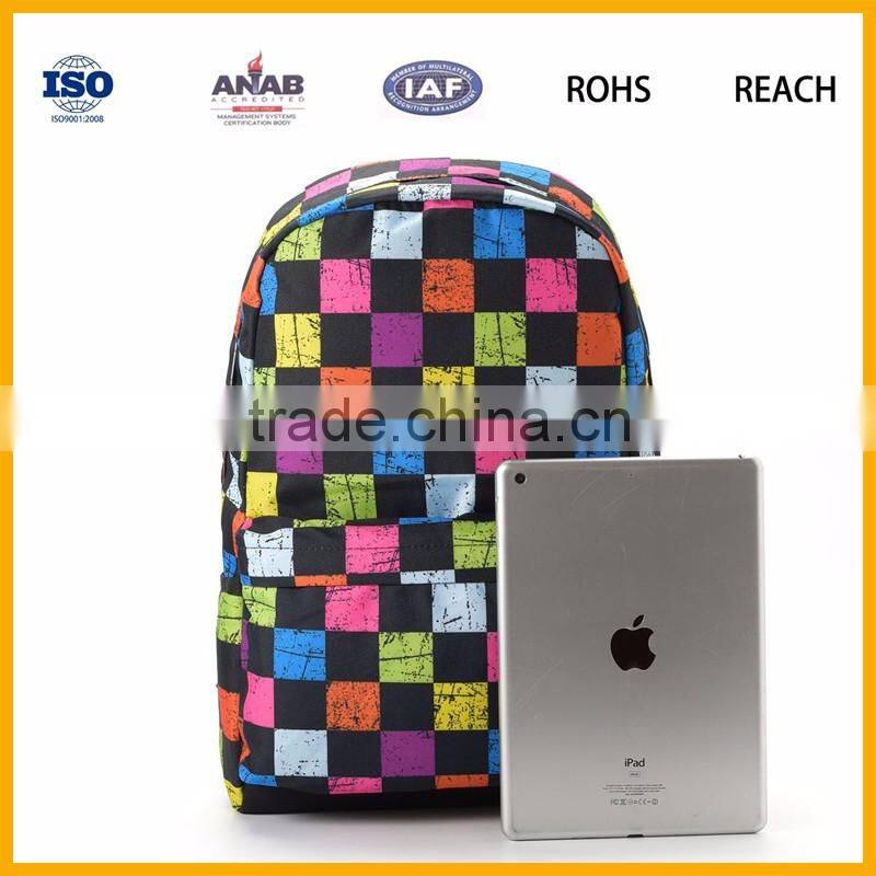 colorful printing backpack