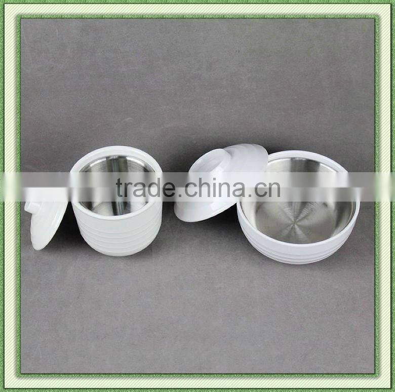 melamine cover bowls and stainless steel inner bowl