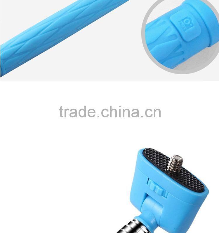 2015 wholesale camera bluetooth monopod selfie stick with mirror