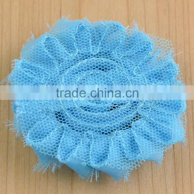 Wholesale solid shabby chiffon flower frayed shabby chic flowers shabby rose trim lovely rosette chiffon shabby
