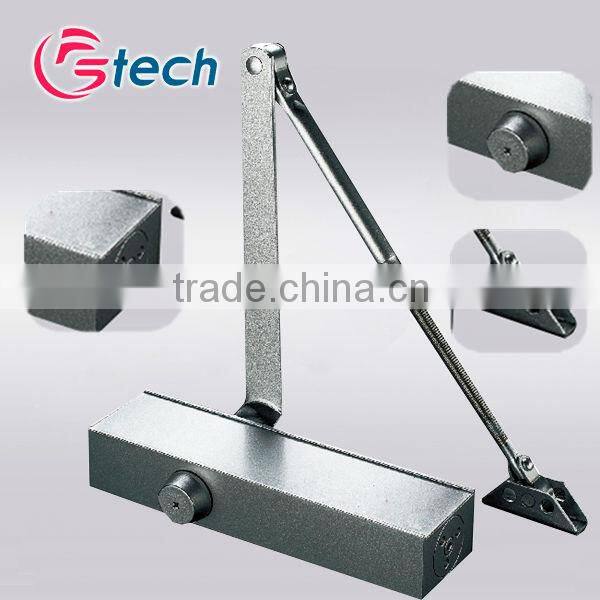 Surface mounted remote control door closer with aluminium alloy treatment