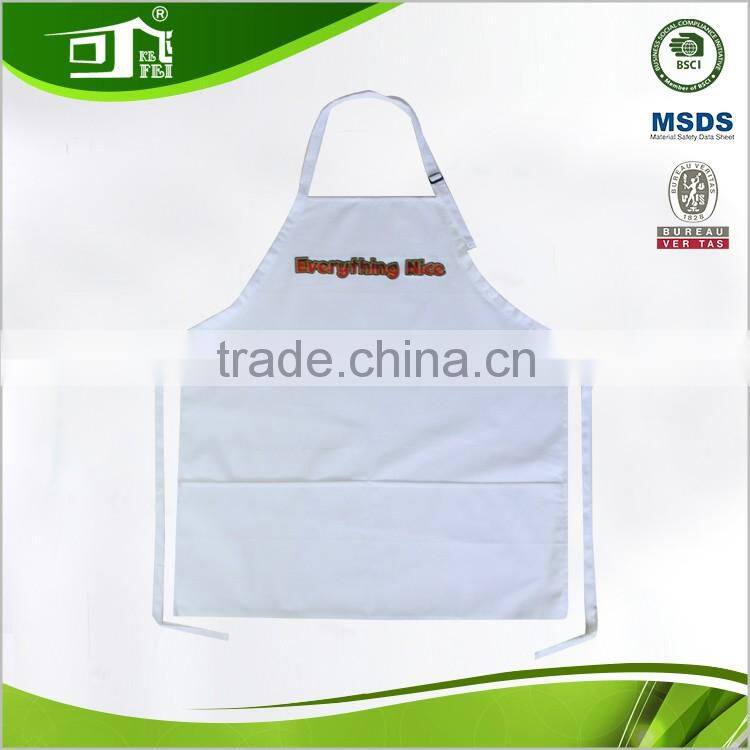 Trade Assurance Poly and Cotton Print White Apron