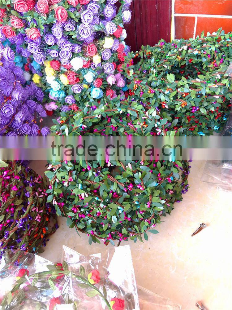 Fashion chrysanthemum hairband ,bohemian style flower tiara/crown wedding headband for bridal