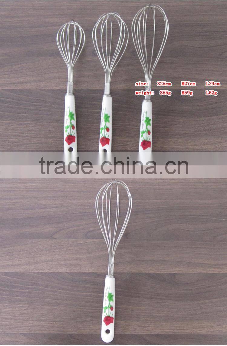 Egg Whisk DIY Hand Tools with Rose Handle Traycake Decorating Tool New Arrival Stainless Steel Egg Beaters