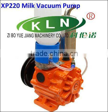 milking machine working with vacuum pump