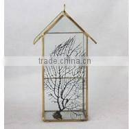 LGJ040 wedding party decoration glass candle holder with lid