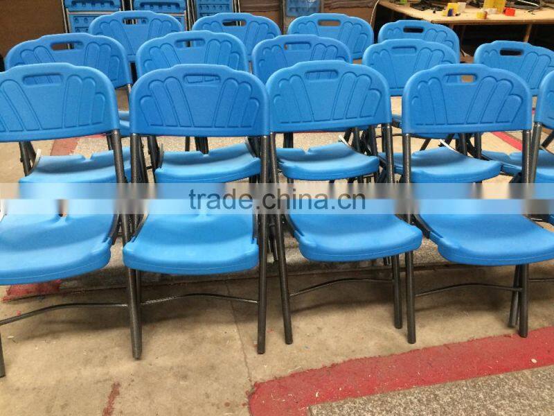 white folding wedding chair and others folding chair,material:HDPE+steel frame